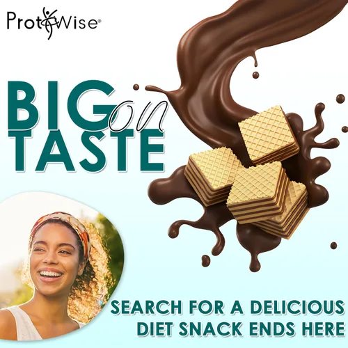 Vista 5 de ProtiWise Obleas altas en proteínas Chocolate 0.53 oz de proteína por porción, bajo en carbohidratos, bajo en azúcar y alto contenido de fibra