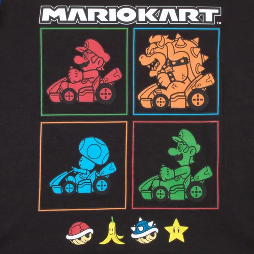 Vista 5 de Nintendo Super Mario - Paquete de 2 sudaderas con capucha y camiseta para niños Super Mario con capucha