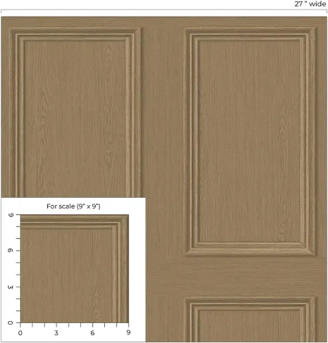 Vista 6 de NextWall Stacy Garcia Home - Papel tapiz de madera sintética para despegar y pegar (marrón miel)