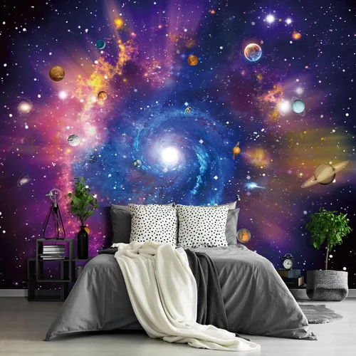 Vista 40 de Papel tapiz espacial 3D para dormitorio, murales de pared extra grandes para sala de estar, 151 x 105 pulgadas (no se puede despegar ni pegar)