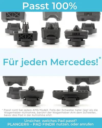 Vista 4 de PLANGER® - Almohadilla Diamante - Almohadilla de goma para gato para Mercedes Benz (marcas especiales de AUTOMÓVILES de Alemania) Gato