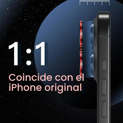 Vista 6 de JETech Protector de lente de cámara para iPhone 15 Pro/15 Pro Max, negro+