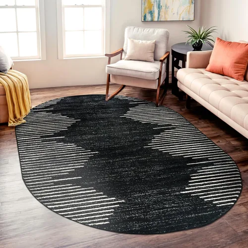 Vista 54 de Rugshop Alfombra bohemia a rayas resistente a las manchas, color beige, 2 x 7 pies