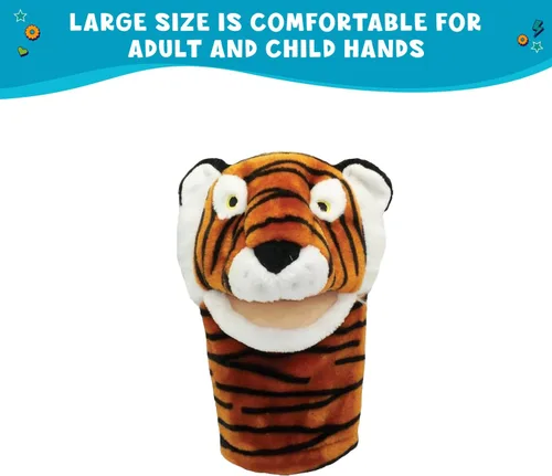 Vista 5 de Get Ready Kids Títere de mano de peluche tigre