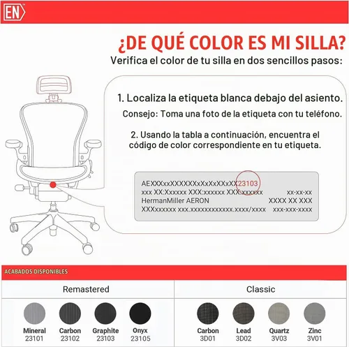 Vista 5 de Engineered Now El reposacabezas original para la silla Herman Miller Aeron (grafito, HW)
