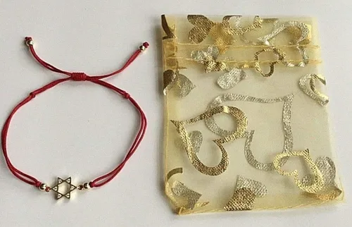 Vista 4 de PULSERA 925 PLATA CON BANO DE ORO ESTRELLA DE DAVID-B96