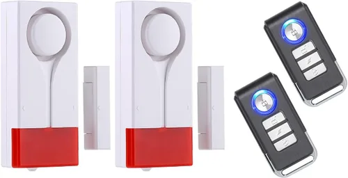 Vista 7 de Alarma abierta para puerta y ventana, control remoto inalámbrico, sensor magnético, timbre antirrobo, seguridad para el hogar, protección para casa