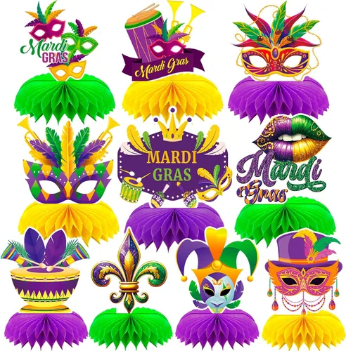 Vista 23 de 10 piezas de centros de mesa de panal de abeja de San Valentín para la mesa, decoraciones de San Valentín, centro de mesa de panal, centros de mesa