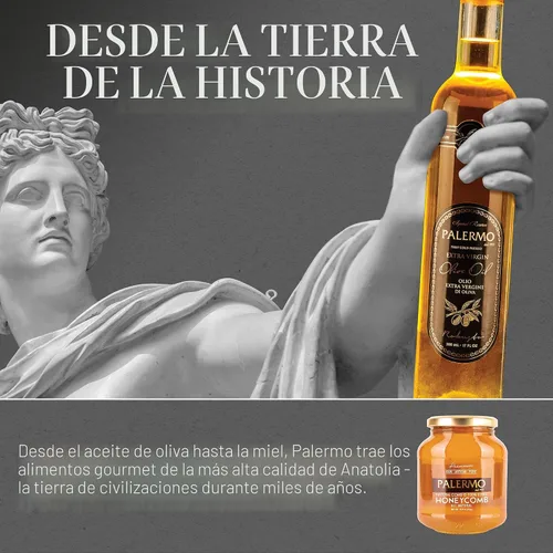 Vista 6 de Papa Palermo Honeycomb 100% comestible, totalmente natural, panal crudo gourmet, sin aditivos, sin conservantes - 7.05 onzas