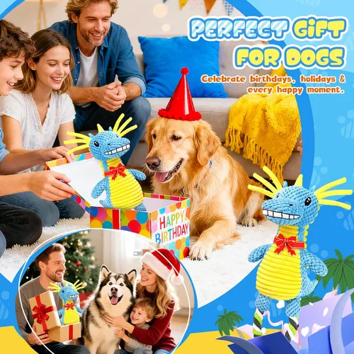 Vista 7 de Fuufome Juguetes chirriantes para perros grandes: juguetes duraderos para perros grandes para razas medianas y pequeñas - Juguetes de peluche