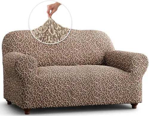 Vista 12 de PAULATO BY GA.I.CO. Funda para silla, funda para sillón, funda de tela de algodón, 1 pieza, protector de muebles elástico, elegante, colección 3D
