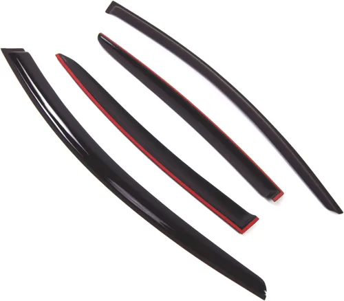 Vista 2 de Visor de ventana compatible con Buick Regal 2011-2017, DGWV2-619, deflector de montaje exterior, protector de lluvia, humo oscuro, juego de 4 piezas