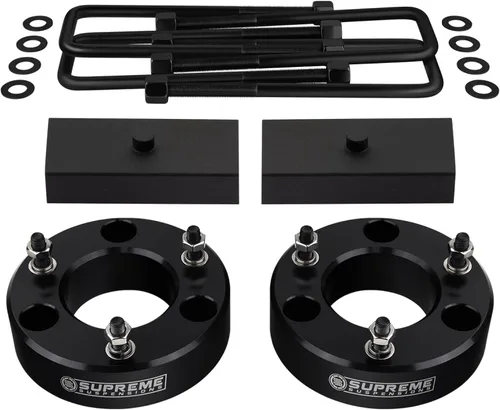 Vista 13 de Kit de elevación completa para Chevrolet Silverado & GMC Sierra 1500 2007-2020, separadores de puntales de elevación delantera, bloques cónicos