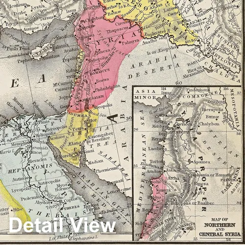 Vista 7 de Imperio romano en su mayor extensión 1875 - Impresión de mapa histórico - 24 x 16 pulgadas
