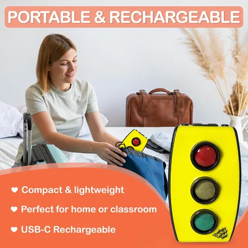 Vista 5 de Temporizador – Temporizador de semáforo rojo, amarillo y verde para niños, luz de cama con alarma para aula, sueño y entrenamiento para ir al baño
