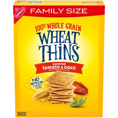 Vista 29 de Wheat Thins Galletas con un toque de sal, bajas en sodio, galletas integrales de trigo, paquetes a granel, 6 cajas de 8.5 onzas cada una Galletas
