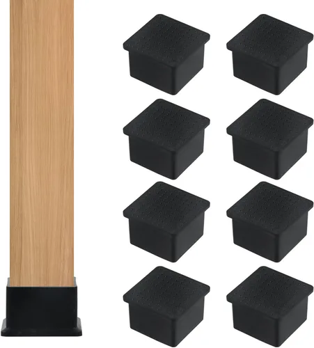 Vista 9 de Mcredy - Tapas para patas de silla, protector de patas de mesa, tamaño interior, 1-1/2 pulgadas x 1-1/2 pulgadas, para patas de muebles cuadradas