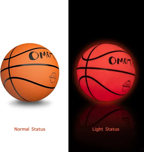 Vista 2 de Baloncesto que brilla en la oscuridad, baloncesto con luz LED, bola brillante nocturna, accesorios de regalo deportivo para niños y niñas de 8 a 12