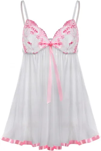 Vista 7 de Camisón sexy para mujer, camisón de talla grande, babydoll de encaje, lencería sexy y traviesa para sexo