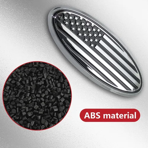 Vista 3 de Para Ford Emblem, emblema de la bandera estadounidense para portón trasero de 5 pulgadas para Bronco Sport 2020-2023 (plateado)