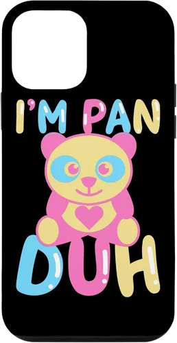 Vista 12 de iPhone 15 Pansexual I'm Pan Duh LGBTQ Bisexual Rainbow Cute Panda Bear Case