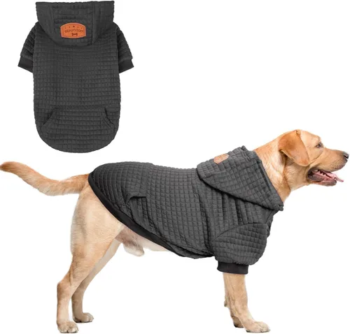 Vista 10 de BEAUTYZOO - Sudadera con capucha para perros con agujero para correa y bolsillo, suéteres para perros pequeños, medianos y grandes, niños y niñas