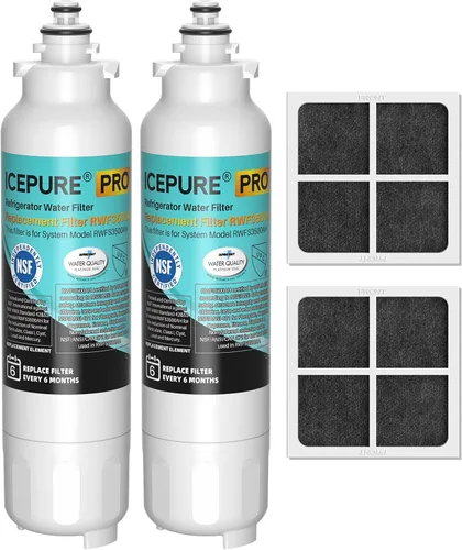 Vista 11 de ICEPURE Filtro de agua alcalino para refrigerador ADQ73613401 y reemplazo del filtro de aire para LG LT800P, LT800PC, ADQ75795104, ADQ736134