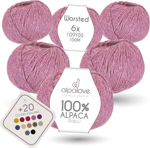 Vista 34 de Set de Lana Abultada (6 x 50 g) Súper Suave de Alpaca Bebé para Tejer Antracita 300 Metros