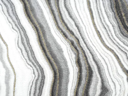 Vista 8 de Abani Rugs - Alfombra contemporánea granito gris y dorado de 4 x 6 pies, diseño de remolino de mármol, alfombra de comedor que no desprende pelusa