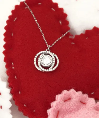 Vista 2 de Funny Wife Gifts, All Women Are Created Equal but Only the Finest Are Married, Wife Double Crystal Circle Necklace From Husband, Gag gift for wife