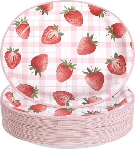 Vista 26 de WDF Paquete de 50 platos florales ovalados de papel, platos llanos desechables grandes de 10 x 12 pulgadas, platos desechables florales
