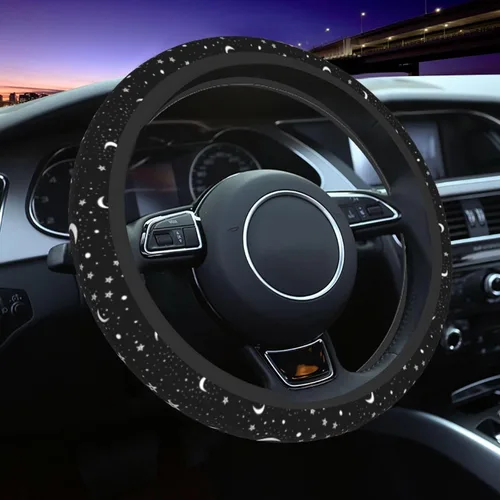 Vista 13 de Funda para Volante de Azulejos Mexicanos Coloridos Accesorios de Automóvil Lindos para Mujeres Niñas Femenino Universal 15 Pulgadas Neopreno