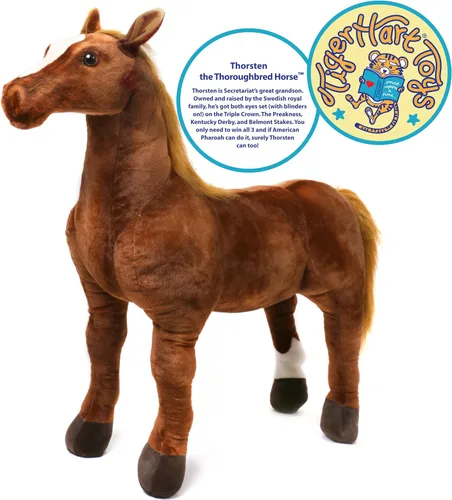 Vista 2 de TigerHart Thorsten The Thoroughbred Horse - Poni de peluche grande de 3 pies