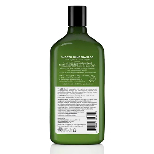 Vista 2 de Avalon Organics Acondicionador, vinagre de sidra de manzana de brillo suave, 11 onzas (paquete de 6)