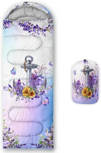Vista 39 de HOSIMA Saco de dormir de mariposa para adultos y niños para campamento, saco de dormir ultraligero gótico negro para clima frío y verano.
