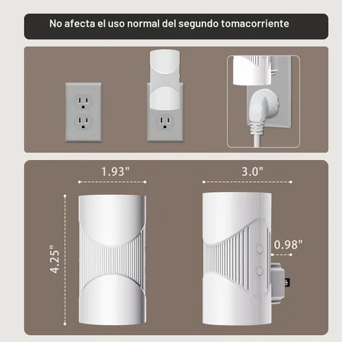 Vista 5 de easuntec Luz Nocturna, Luces Nocturnas Enchufables en la Pared, Luz Nocturna LED Cálida, Sensor de Luz de Atardecer a Amanecer, 3 Modos de Luz