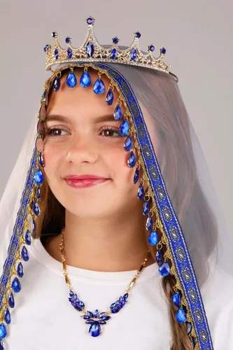 Vista 3 de Kit de Disfraz de Purim para Niños de Esther Multicolor