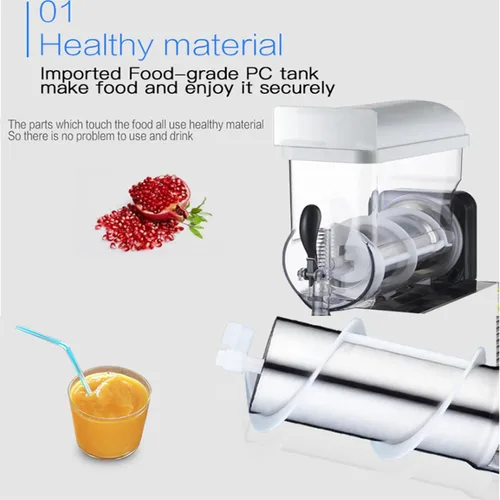 Vista 7 de Máquina comercial de granizado de hielo de 5 l, Máquina para hacer granizados de hielo de 300 W, Máquina portátil para hacer granizados, para fiesta