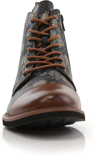 Vista 3 de Polar Fox Brooke MPX806061 - Botas Chukka de lana y cuero con cordones y cierre de cremallera