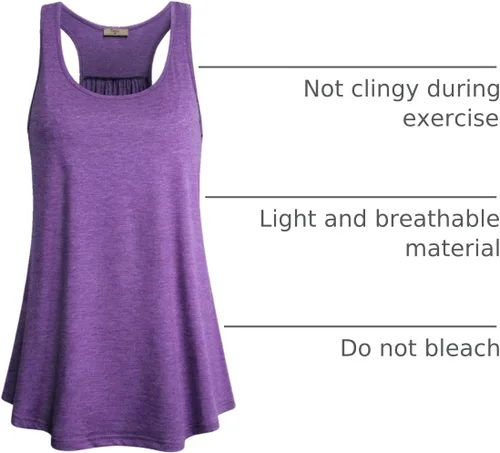 Vista 81 de Cestyle - Camiseta sin mangas para mujer, cuello redondo, corte holgado, para entrenamiento