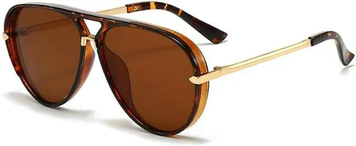 Vista 11 de Gafas de sol de gran tamaño de piloto para mujer, marco grande, gafas de sol de moda con marco de metal, sombras ovaladas Verde