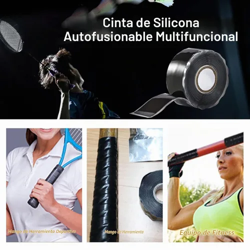 Vista 6 de SIKEDEPRO Cinta de silicona autofusible, 2 rollos de cinta de reparación de tuberías de 1 x 10 pies resistente a la intemperie, cinta de goma