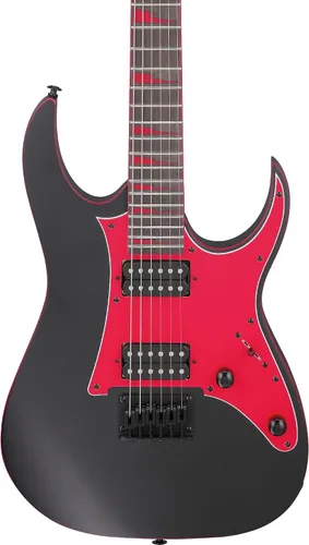 Vista 2 de Ibanez GRG131DX - Negro Mate Infinity R humbuckers con selector de 5 vías y 24 trastes jumbo para rock, metal y práctica