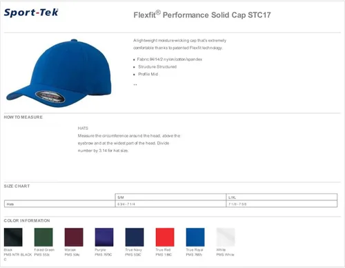 Vista 4 de Sport-Tek Gorra Flexfit Performance Solid para hombre