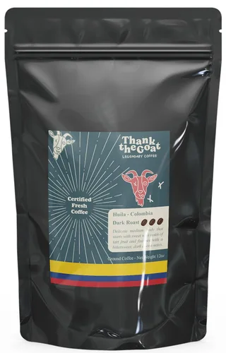 Vista 14 de Thank the Goat Made to Order Café molido gourmet, recién tostado, tostado medio de Huila, Colombia, 12 oz.