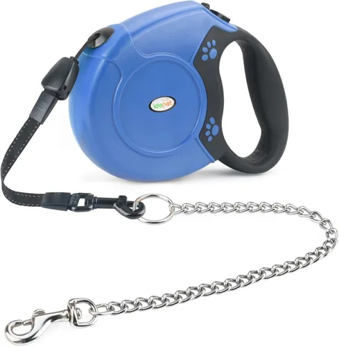 Vista 14 de Idepet Correa retráctil resistente para perros pequeños y medianos, cadena