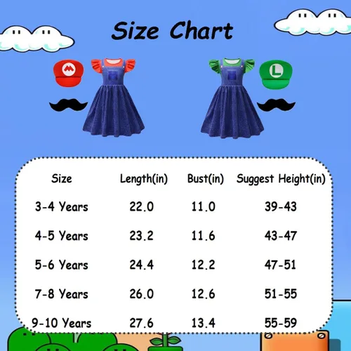 Vista 7 de NE2HAN Disfraz de súper niña con bigote para 3-12 años