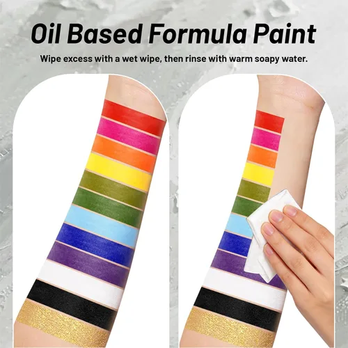 Vista 5 de Barra de pintura blanca para el cuerpo de la cara, pintura deportiva Blanco