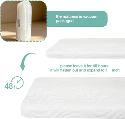 Vista 3 de Protector de colchón para cuna de bebé, 20 x 33 pulgadas, compatible con Baby Delight/KoolerThings/ANGELBLISS/Mika Micky Bassinet, con funda