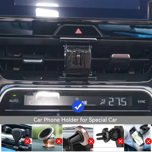 Vista 5 de Bwen Soporte de teléfono para automóvil compatible con Toyota Venza 2024 2023 2022 2021 Soporte magnético fuerte para ventilación de aire, soporte